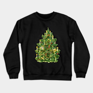 Decorated Xmas tree with candles Crewneck Sweatshirt